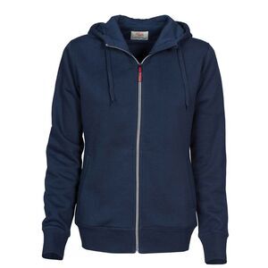 Printer Womens/Ladies Overhead Full Zip Hoodie / Navy